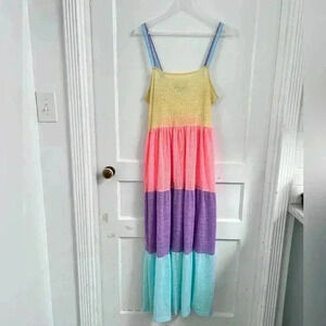 Pitusa Rainbow Maxi Dress Size Medium Petite